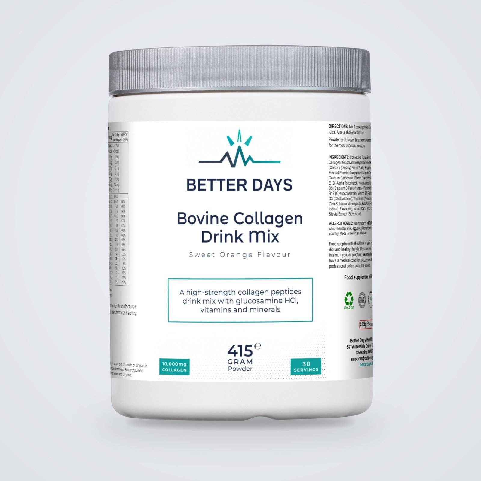 Bovine Collagen Drink Mix – Sweet Orange Flavour supplement, Better Days