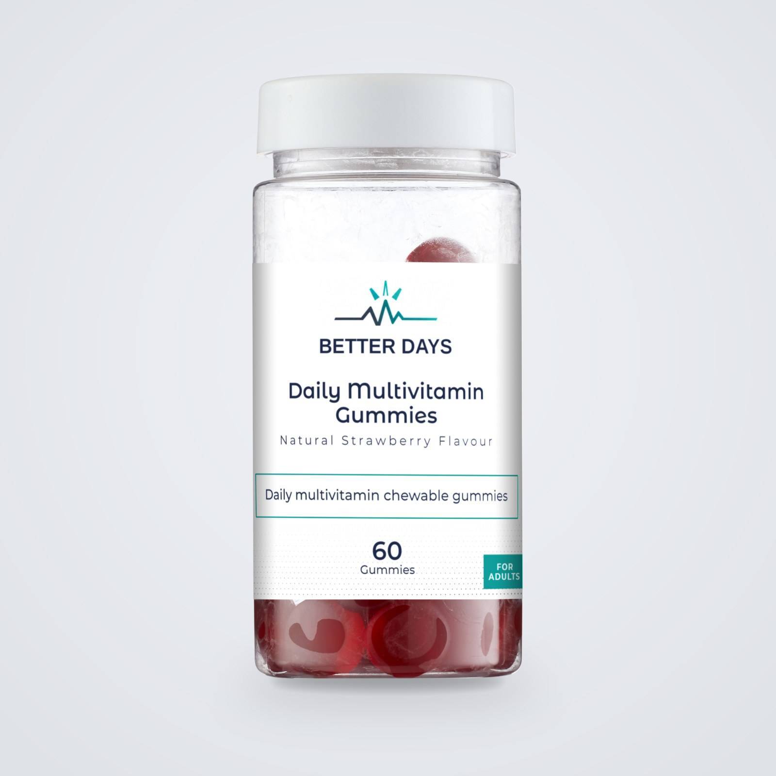 Daily Multivitamin Gummies – Natural Strawberry Flavour supplement, Better Days