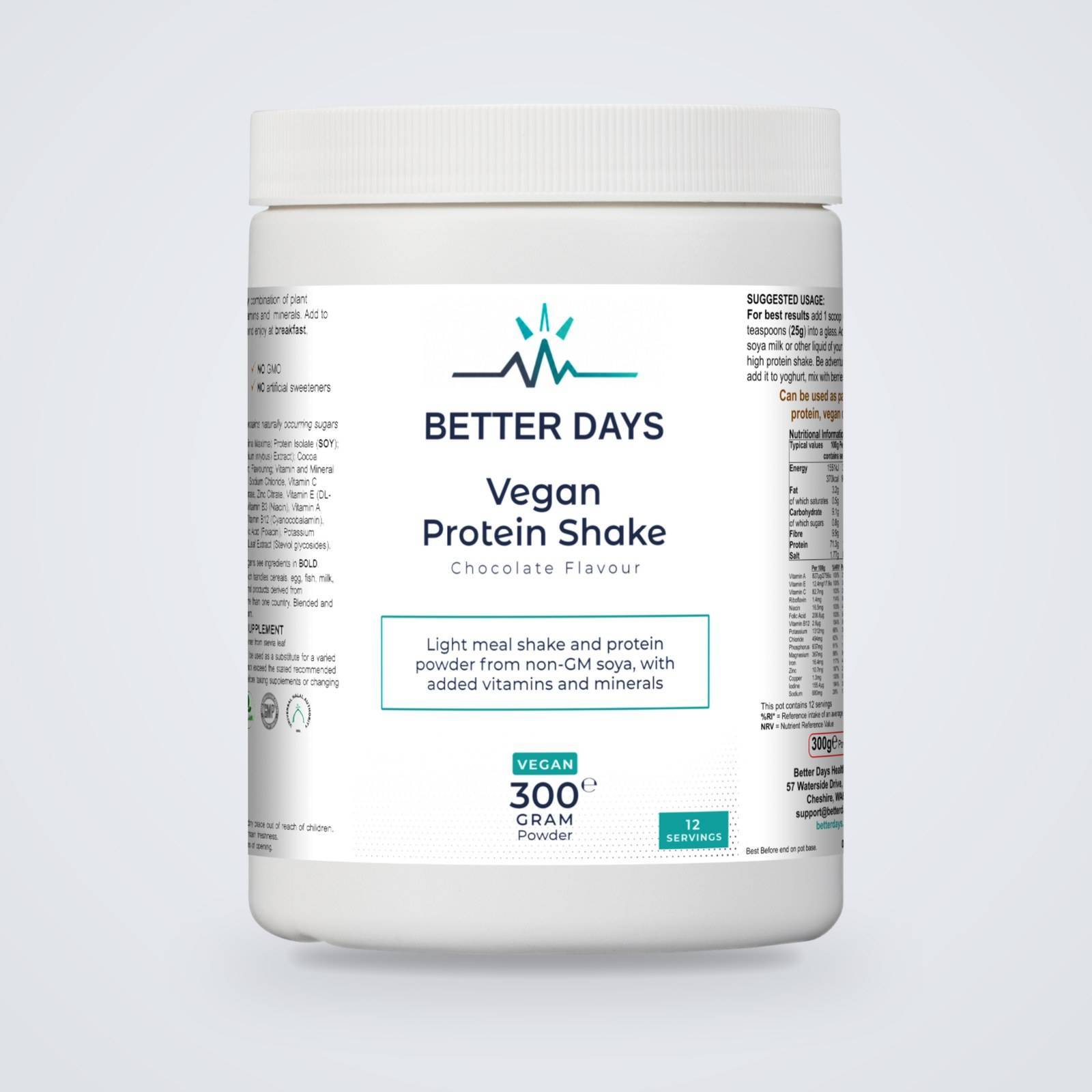 Vegan Protein Shake – Chocolate Flavour supplement, Better Days